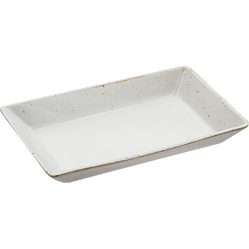 TAMAKI Casane Rectangle Plate M 13.5cm W x D 8.7cm H 1.2cm White Stacking, storage, stylish dish T-9