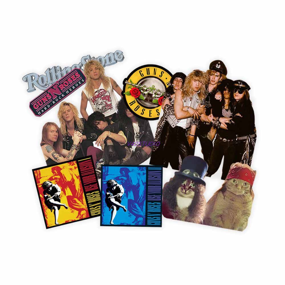 Guns N Roses Sticker Pack - GNR Rock Band DIY Decals สําหรับแล็ปท็อป โทรศัพท์ & Journal