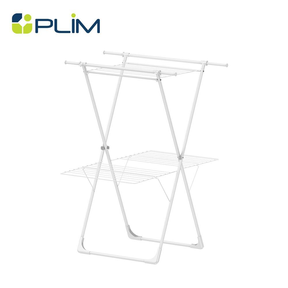 PLIM ราวพาดผ้า 2 ชั้นพับได้  ALBA 120x106x125ซม. สีขาว จัดส่งโดย HomePro