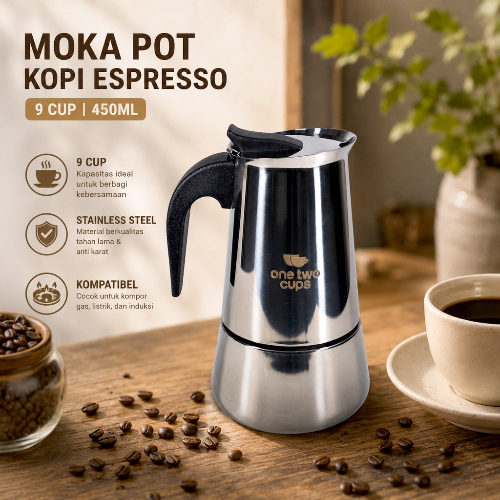 เครื่องชงกาแฟเอสเปรสโซ Moka Pot หนึ่งสองถ้วย - Z21