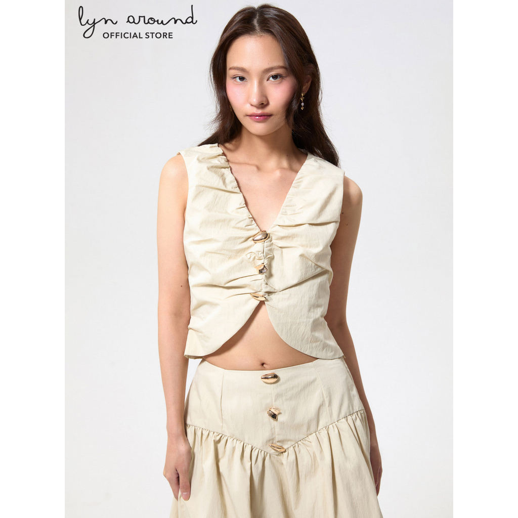 Lyn around - เสื้อแขนกุดชายเสื้อเคิฟ คอลเลกชัน Blossom Elegance (A26CGWC065)