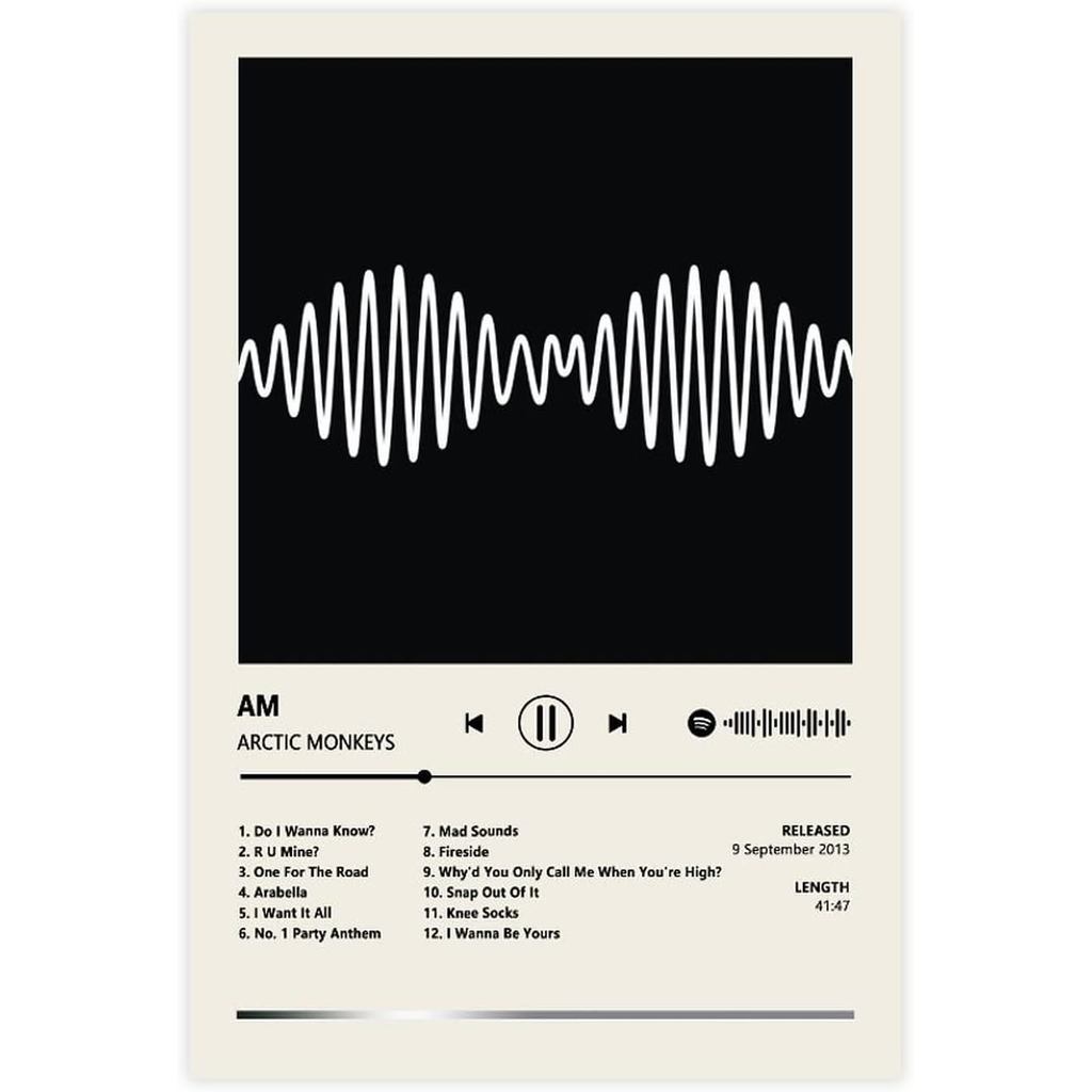 Arctic โปสเตอร์ Monkeys Am เพลงอัลบั้มโปสเตอร์ผ้าใบโปสเตอร์ Wall Art Decor พิมพ์ภาพวาดภาพสําหรับห้อง