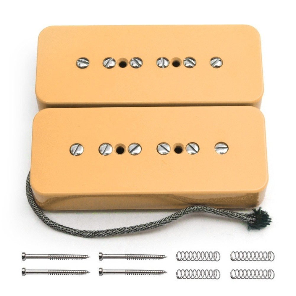 [ในสต็อก] Alnico 2 P90 Soapbar Pickup Single Coil Guitar Bridge Neck Pickup สีดําสีขาว