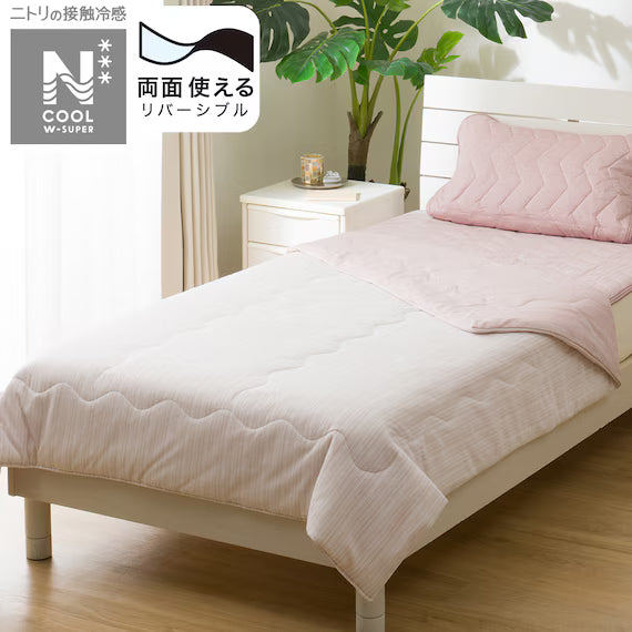 NITORI ผ้านวมบาง REVERSIBLE COMFORTER N COOL WSP S RO S2503