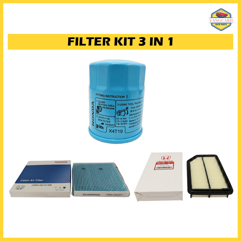 3 IN 1 CABIN AIR OIL FILTER ชุด HONDA CITY T9A TOO GM GN2 HONDA FREED GB5 HONDA JAZZ T5A HYBRID