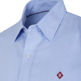 John Henry เสื้อเชิ้ตผู้ชายแขนยาว ทรงเข้ารูป รุ่น JH S426MSLSM14 - สีฟ้า