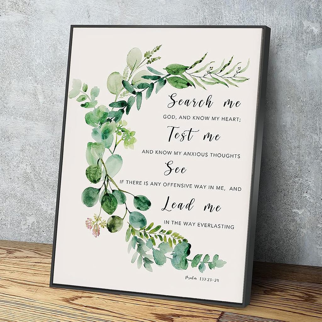 ผ้าใบ Wall Art Psalm 39 23-24 Bible Verse Wall Artscripture พิมพ์คําคมโปสเตอร์พิมพ์โมเดิร์นกรอบไม้ตก