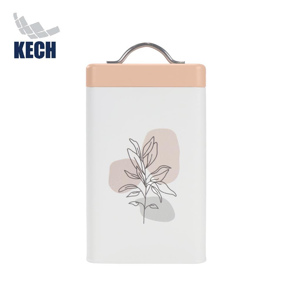 KECH ขวดโหลเหลี่ยมฝาดึง 0.95 ลิตร  BUDY สีชมพู จัดส่งโดย HomePro