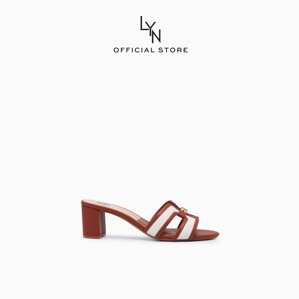 LYN - Hey Mid Edge Block Heel Sandals รองเท้าส้นสูงเปิดหน้า     (L26CSWA073)