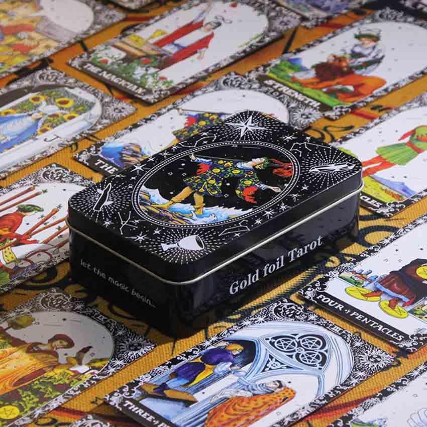 12x7 ซม. Iron Classic Beginner Tarot Deck Card Games