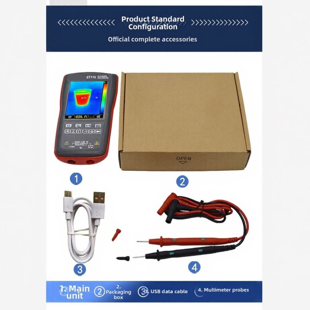 [ใหม่]ET11S 24x32 Thermal Imager, Imager Thermal ขนาด 2.8 นิ้ว, มัลติมิเตอร์นับ AC/DC 4000