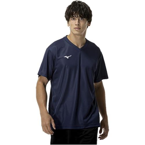 Mizuno New Model Short-Sleeved T-Shirt Navi Dry V-Neck Sweat Absorbing Quick-Drying Inner Underwear 