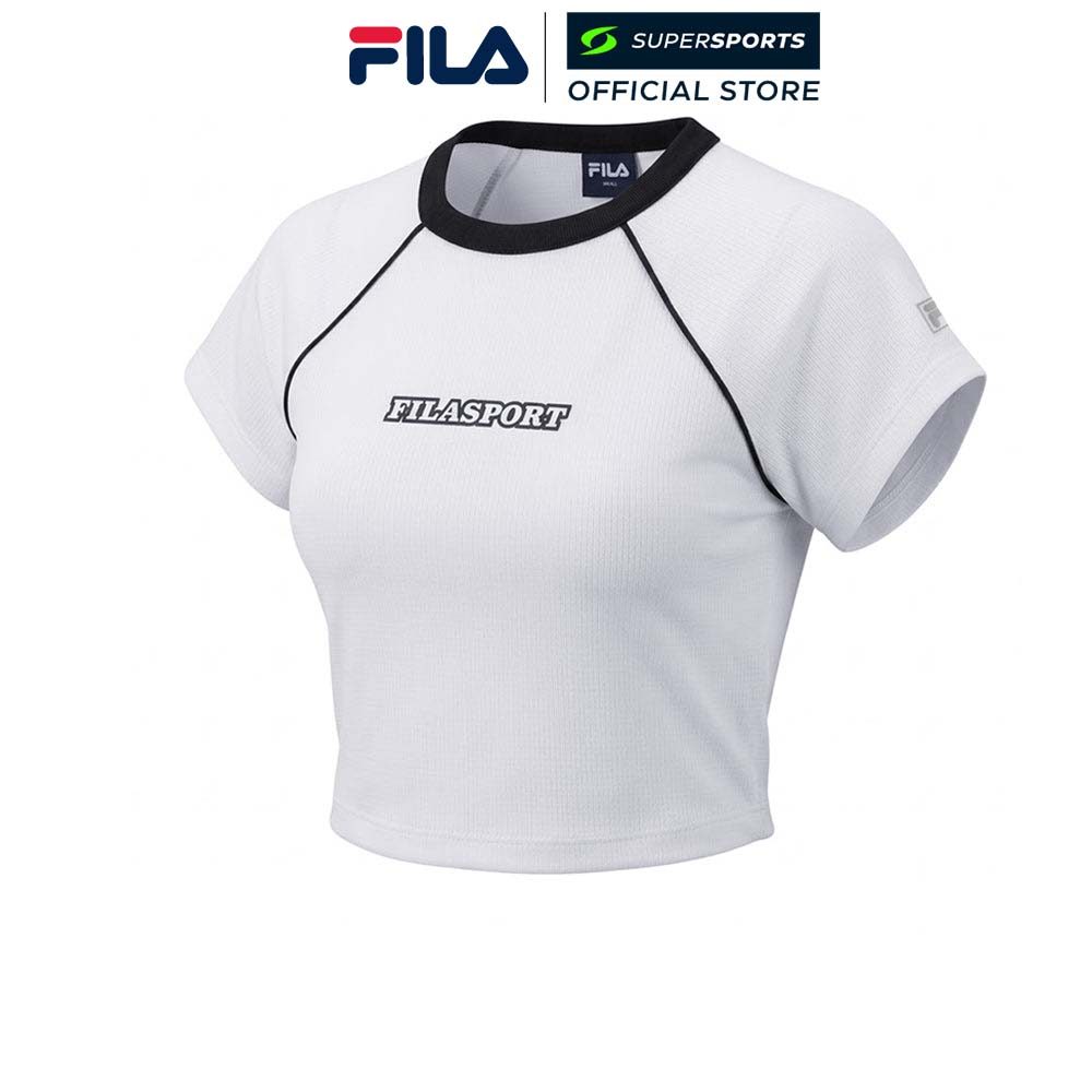 FILA Sports เสื้อยืดผู้หญิง สีขาว
