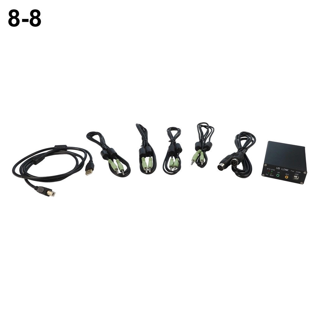 [ใหม่]สําหรับ U5 Link สําหรับขั้วต่อวิทยุ ICOM พร้อมอินเทอร์เฟซไฟ DIN8-DIN8 pc66