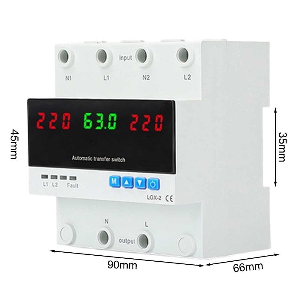 [ใหม่]Dual-Phase Voltage Over/Under Voltage Protection Automatic Switching Protector