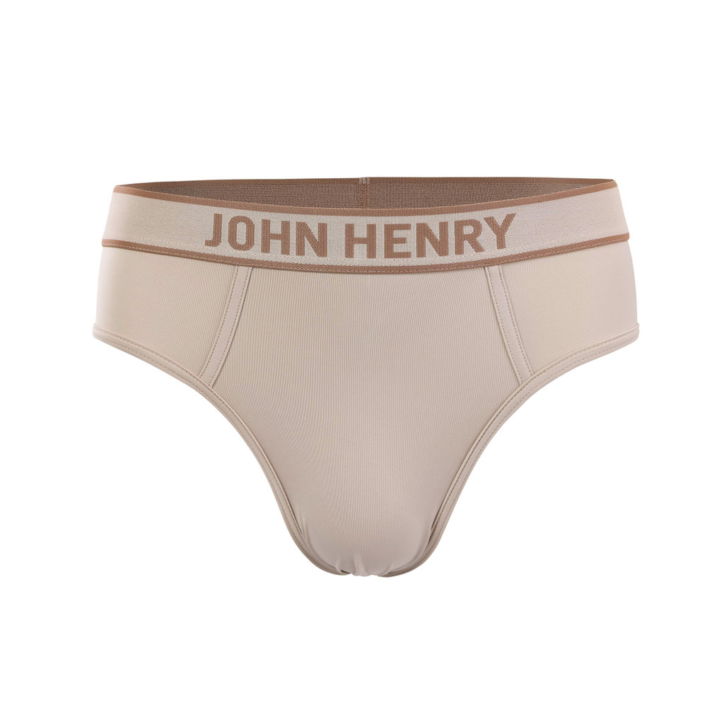 JOHN HENRY UNDERWEAR Fashion กางเกงชั้นในผู้ชาย ทรงบรีฟ รุ่น JU JU2FN1001 สีน้ำตาลอ่อน