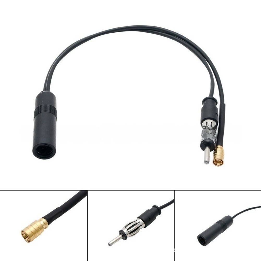 2026ใหม่Active DAB FM AM SMB เสาอากาศอะแดปเตอร์สายเคเบิล DIN Splitter Converter สําหรับวิทยุติดรถยนต