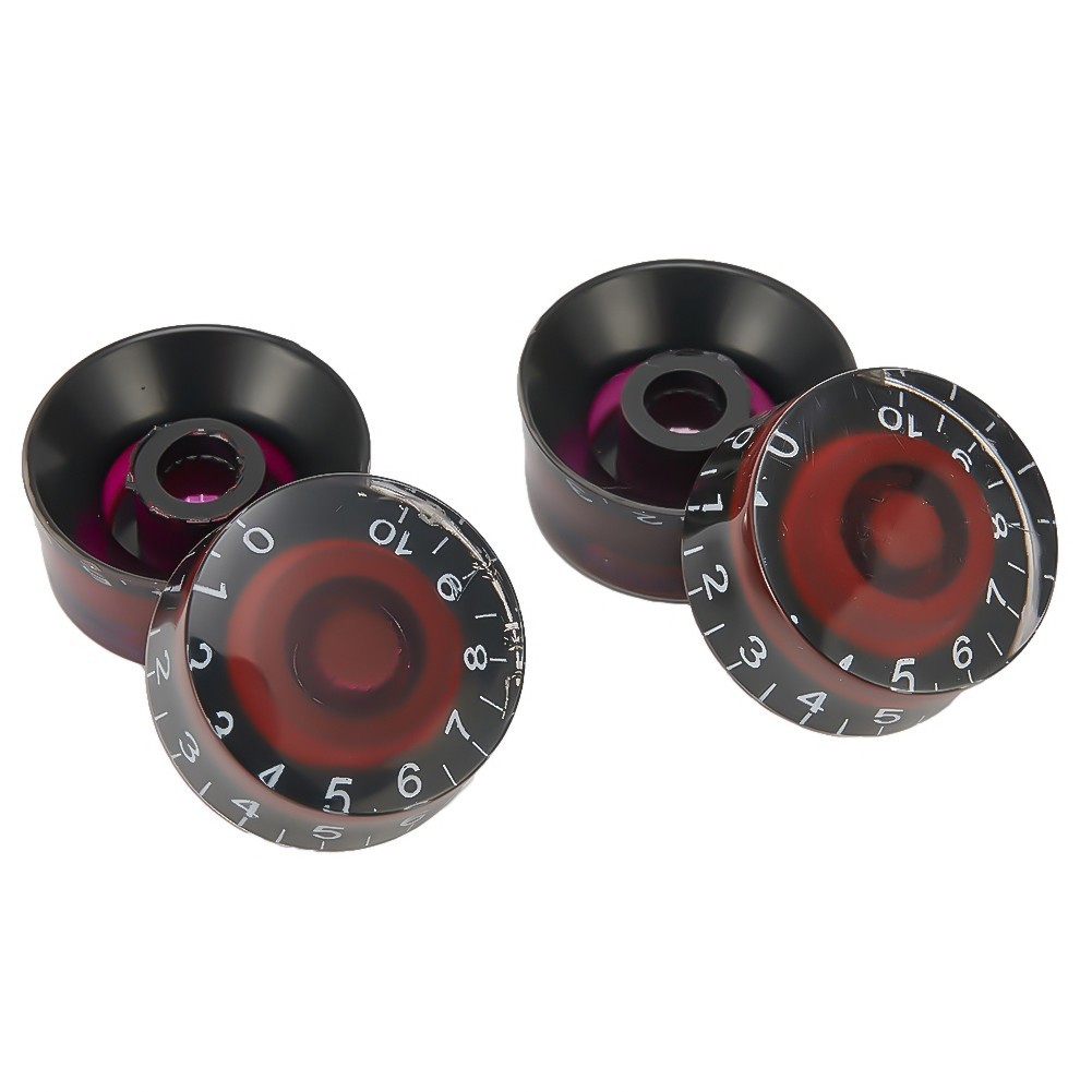 [AMANDA] ลูกบิดควบคุมความเร็วกีตาร์ 4 ชิ้น Volume Tone Knob สําหรับอุปกรณ์เสริมกีตาร์ Les