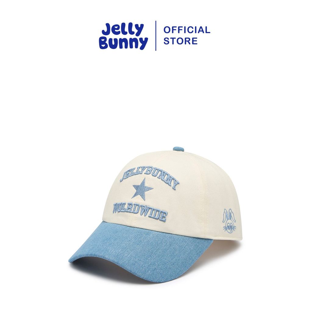 JELLY BUNNY قبعة مطرزة WORLDWIDE — كريمي