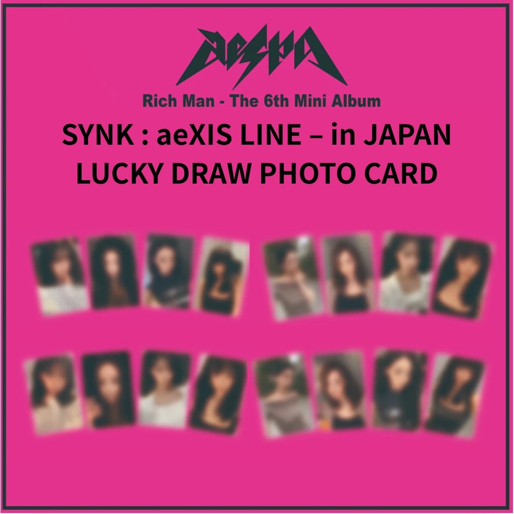 aespa SYNK : aeXIS LINE in JAPAN Rich Man LUCKY DRAW PHOTO CARD OFFICIAL