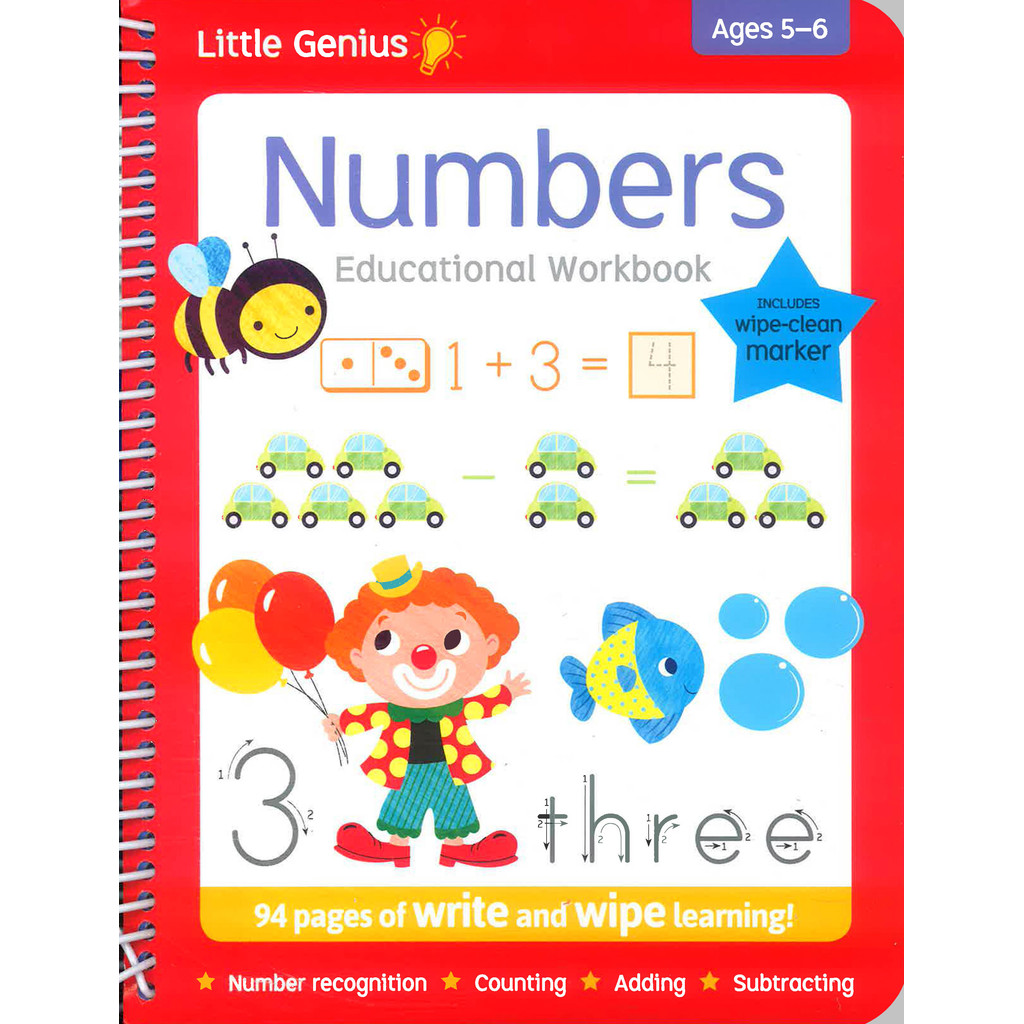 (BX) LITTLE GENIUS WITE AND WIPE BID UP - NUMBERS