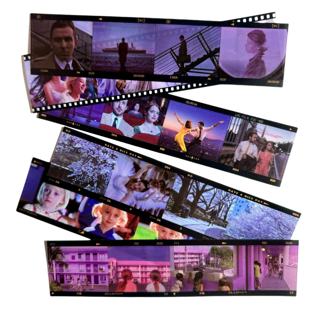La La Land, Titanic & Twilight Movie Film Strip Stickers, ที่คั่นหนังสือตกแต่งและสติ๊กเกอร์