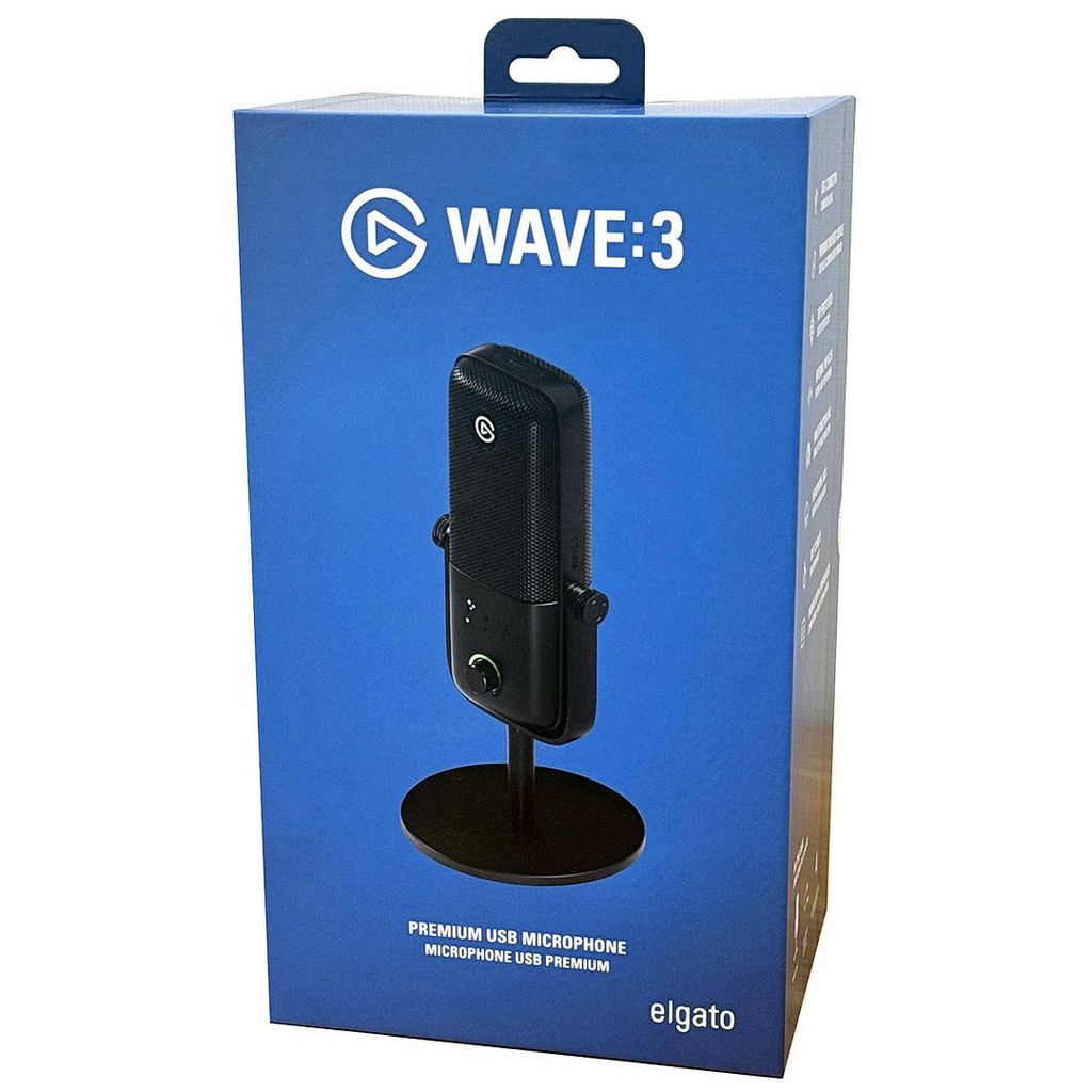 Elgato Wave:3 MK.2 Premium USB Condenser Microphone (Black), 10MAO9901