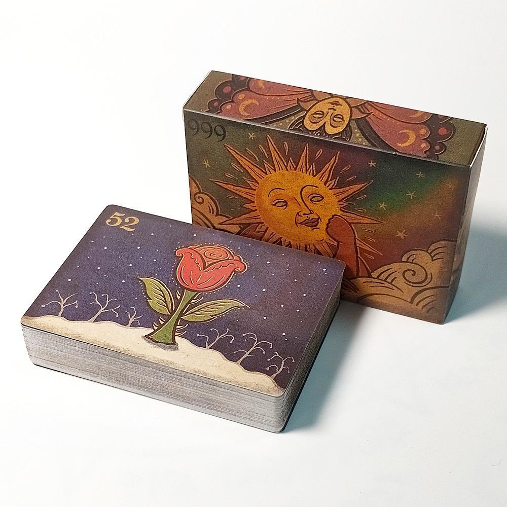สวนแห่ง Lucid Daydreams Oracle Deck - 52 ชิ้น Surreal Dream การ์ดทํานายสําหรับสมาธิ Double-embossed 9*6 ซม.