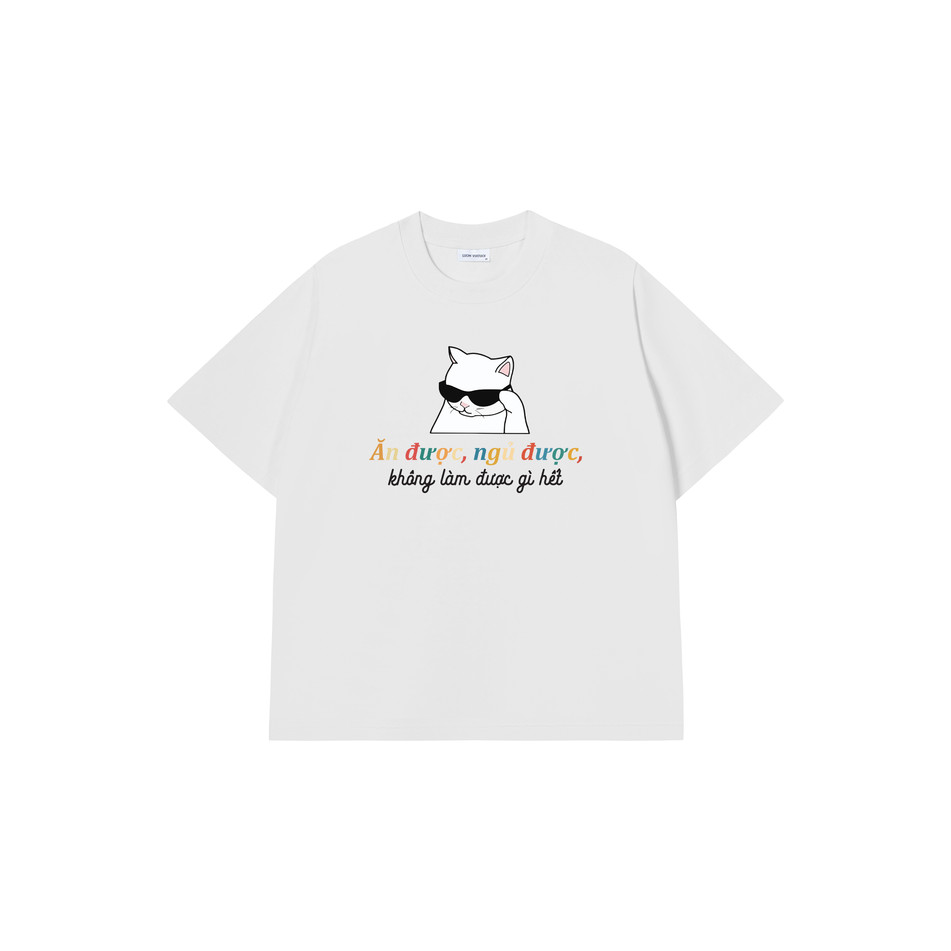 Eat, Sleep, Work T-Shirt - Happy - เสื้อ Happy Nonsense - เสื้อยืด Oversize 250GSM 100Cotton