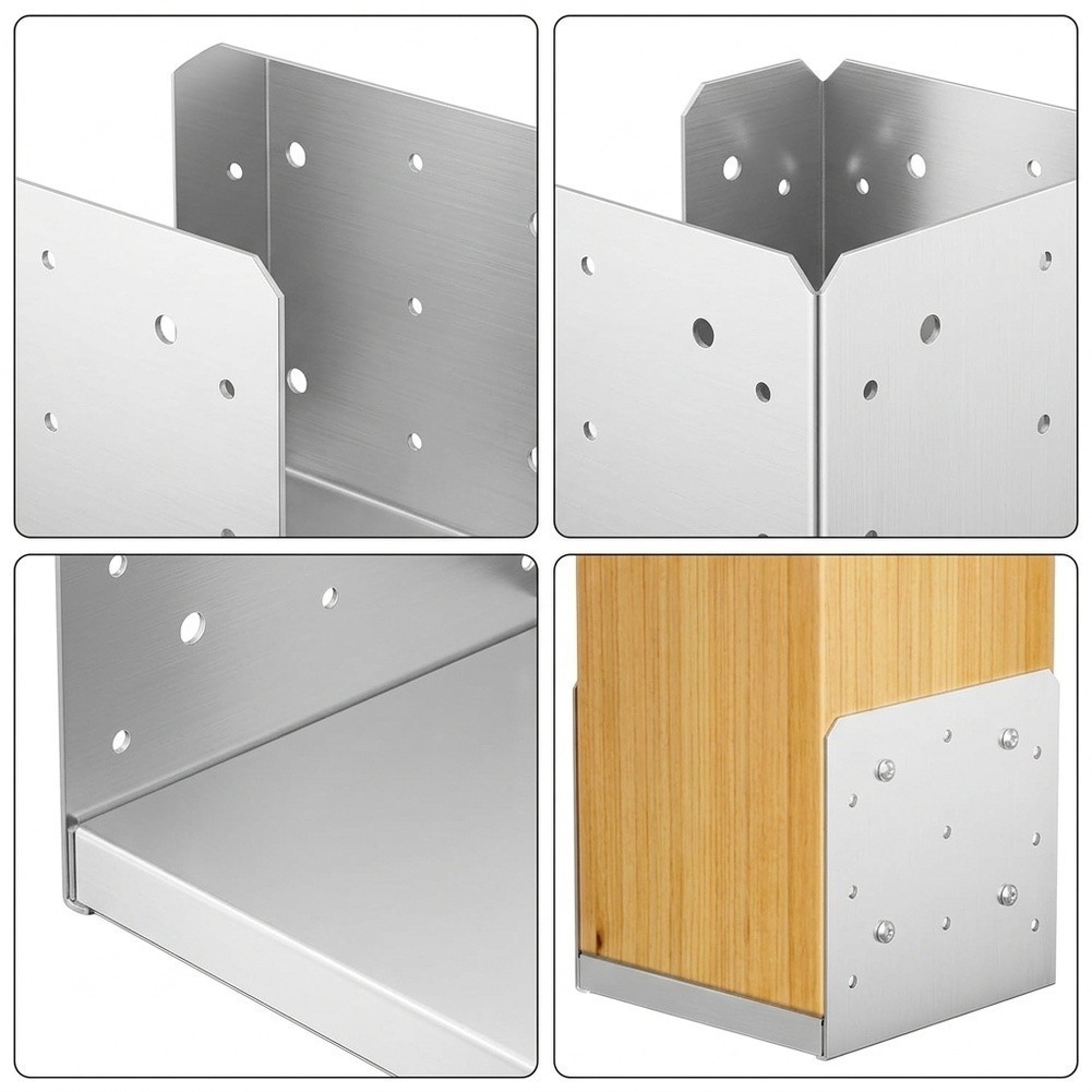8ใหม่Post Base Anchor Bracket สําหรับ Pergola Deck Porch Handrailing Support