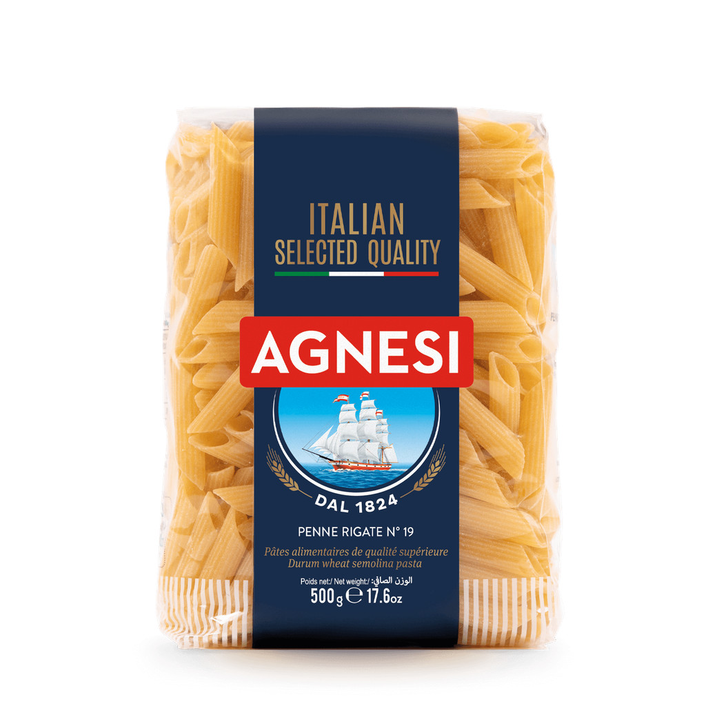 อัญเญซี่ มักกะโรนี ริกาติ เบอร์ 19 500g Agnesi Maccheroni Rigati #19