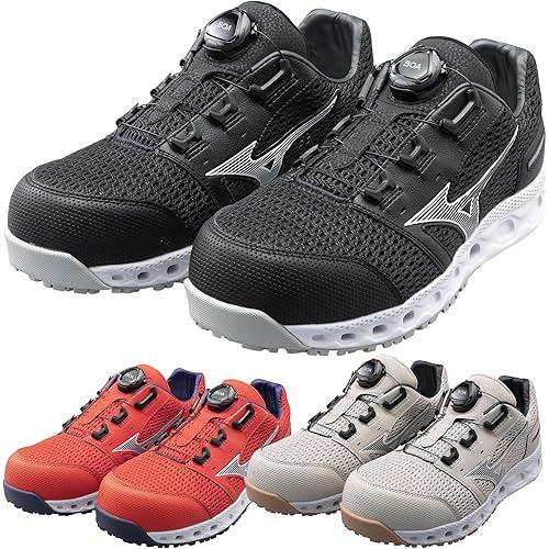 Mizuno Safety Shoes Work All Mighty VH51L BOA Fit System Breathable F1GA2306 09 Black x Silver 27.5c