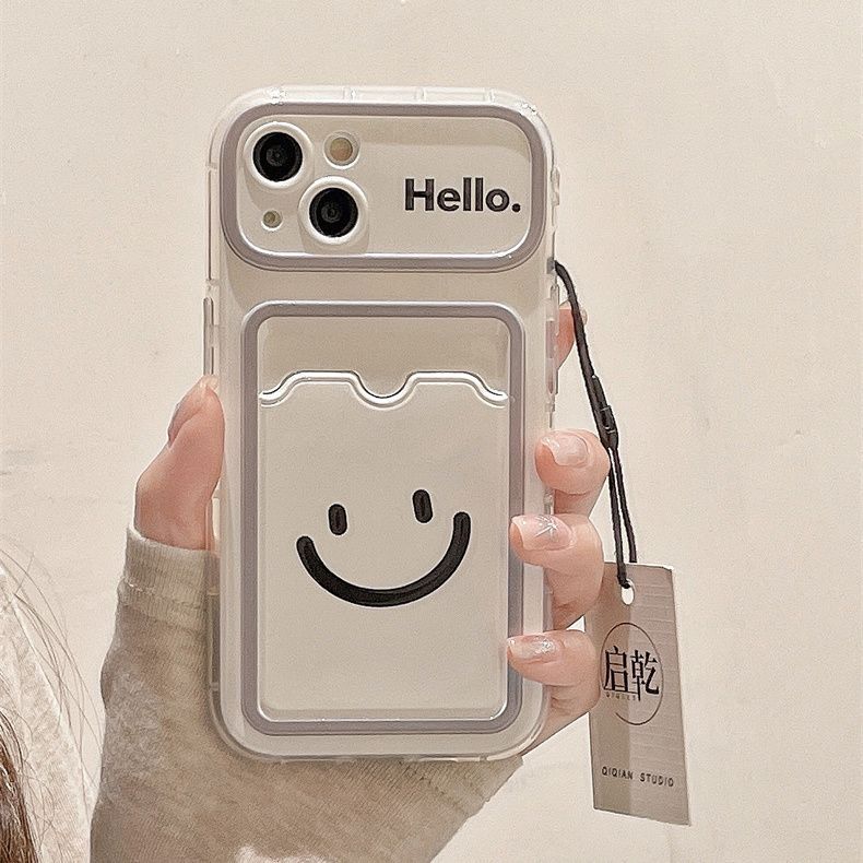 Card Holder Smile Style Casing Oppo A6x A6s A6t A6 Pro 5G Reno 14 Pro 5G A3X 13F Reno 11F 5G A5 2025