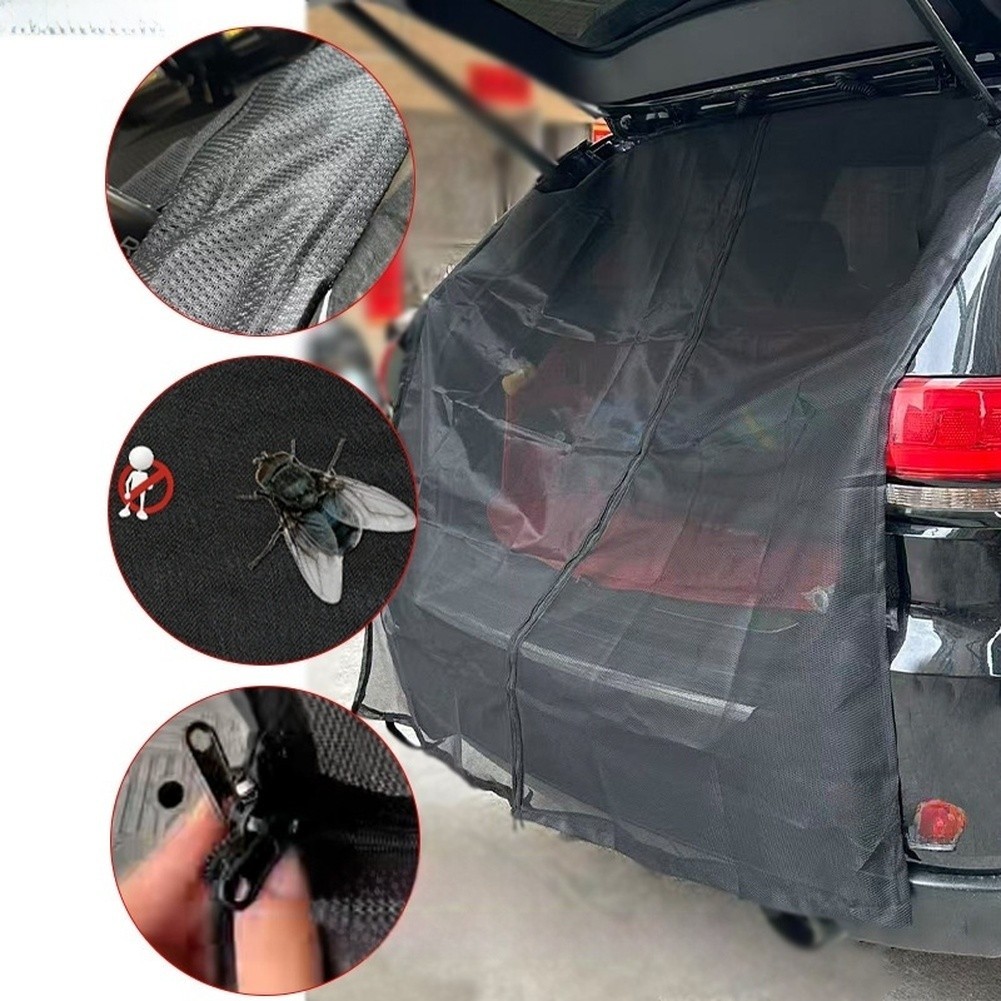 [NDE] SUV Car Tailgate bugs Screen Sunshade สําหรับ Camping Fishing Road Trip