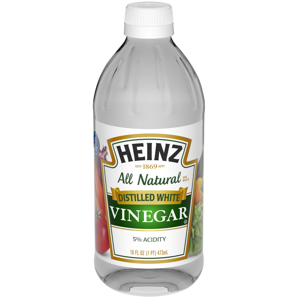 Heinz White Vinegar 473Ml น้ำส้มสายชู น้ำส้มสายชูสกัด ขวดแก้ว