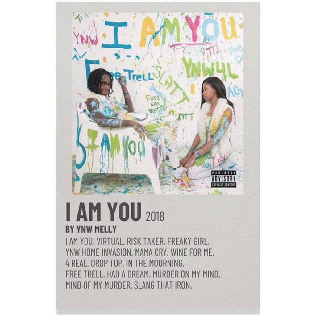 Ynw Melly I Am You 208 ผ้าใบโปสเตอร์ตกแต่งห้องนอนกีฬา Landscape Office Room Decor ของขวัญ Unframe-st