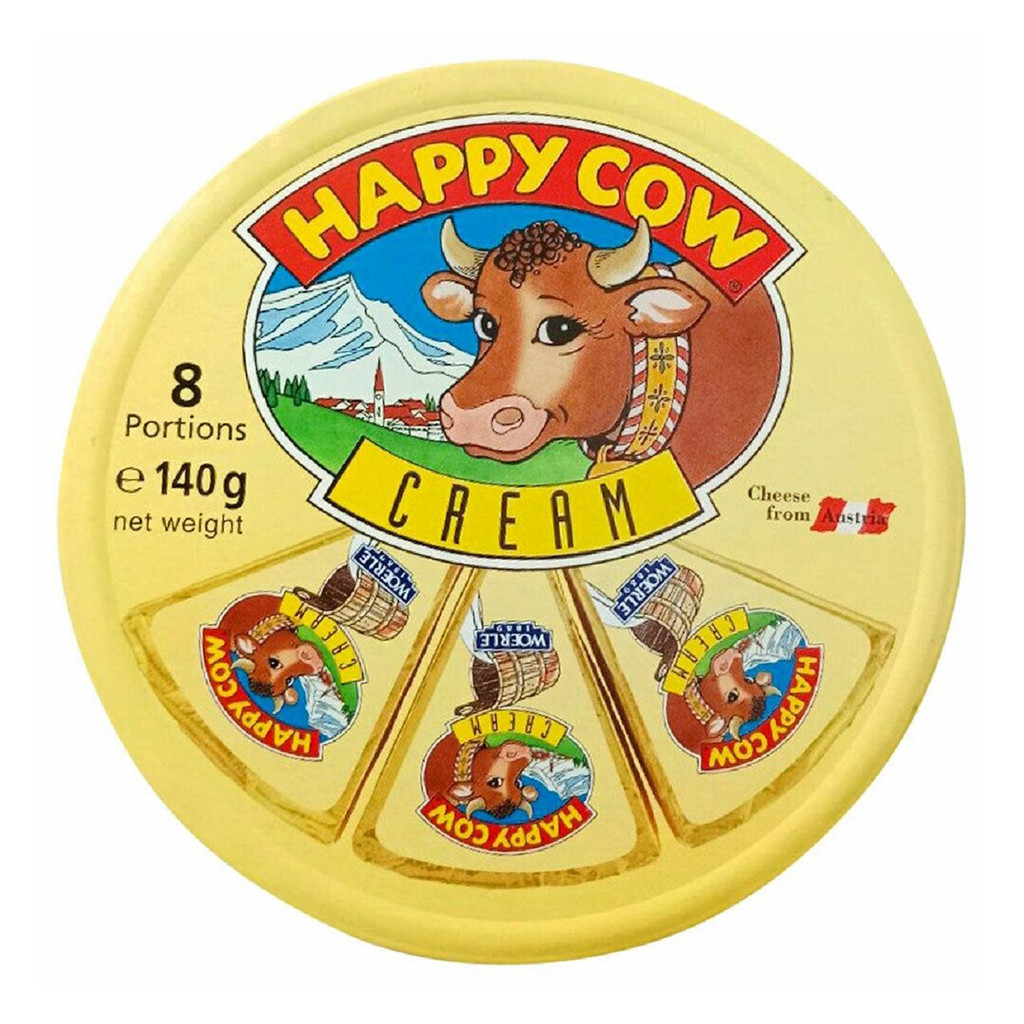 Happy Cow ชีสสามเหลี่ยมสูตรไลท์ 8 ชิ้น ตราแฮปปี้คาว 120G