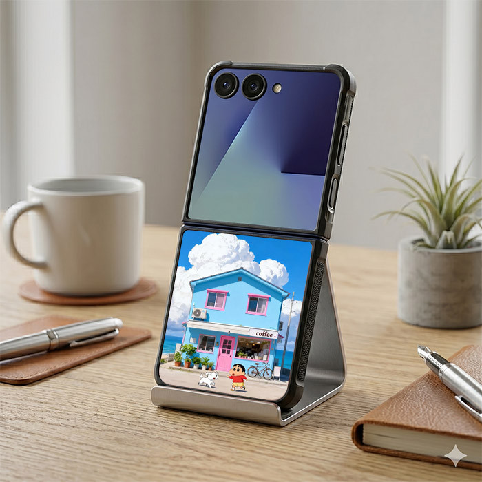 เคสปลอก Samsung Z Flip 7 6 5 4 3 Anime Coffee Street