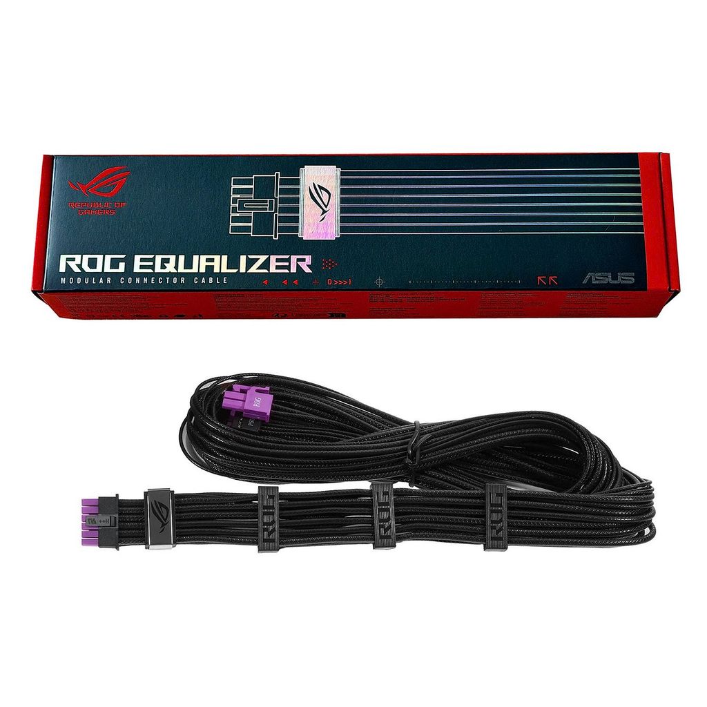 ASUS ROG Equalizer 12V-2x6 PCI-E Modular Power Cable (Black), 90YE00BN-B0QA00