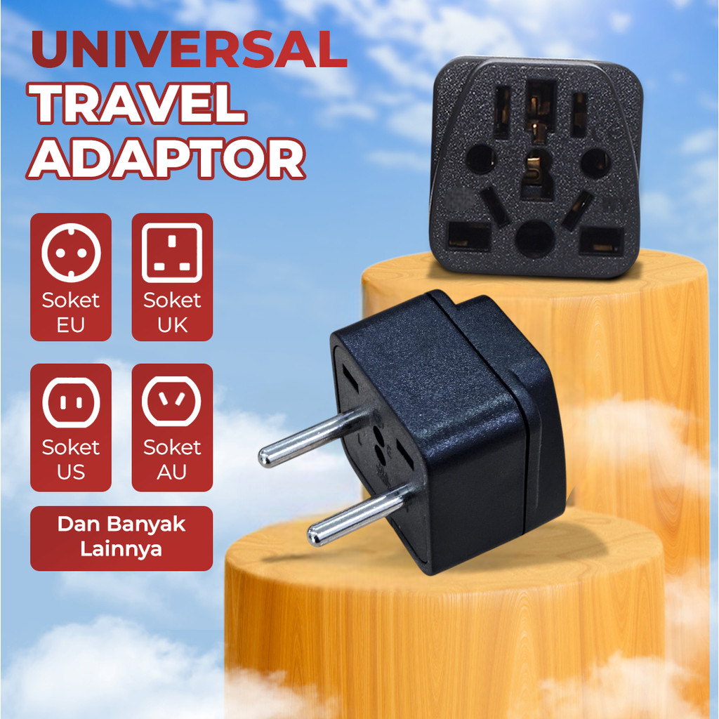 Travel Adapter Plug Charger Adapter 2500W - WY Travel Adapter Black Charger
