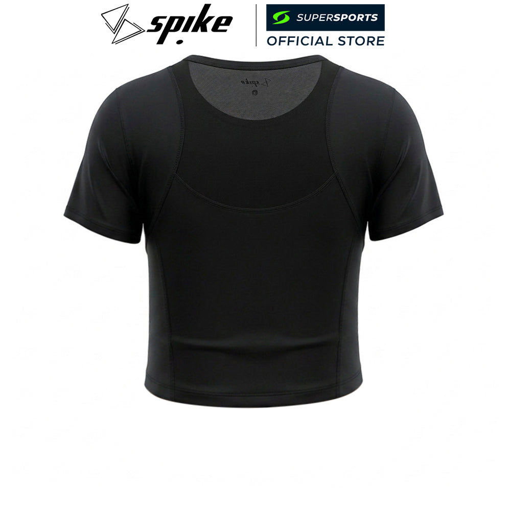 SPIKE Black เสื้อวิ่งผู้หญิง สีดำ — صورة 2