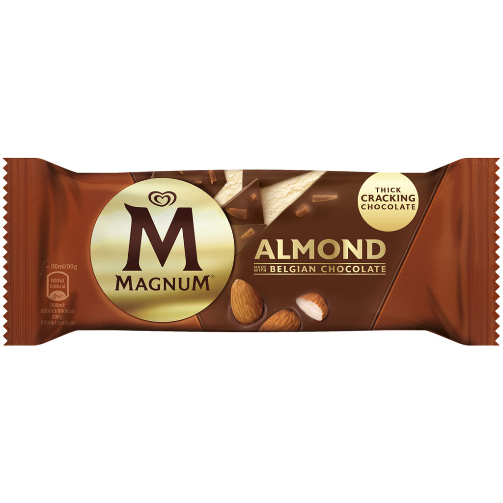 [0170338] Wall'S Magnum Almond 65 G. P24 วอลล์ แม็กนั่ม อัลมอนด์ (แพ็คสินค้าเก็บความเย็น)