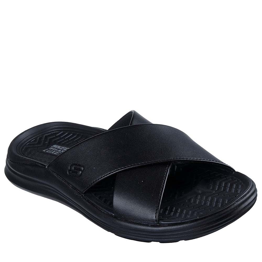 Skechers สเก็ตเชอร์ส รองเท้าแตะผู้ชาย Men USA Sargo Denal Sandals - 205627-BBK (latest) — صورة 3