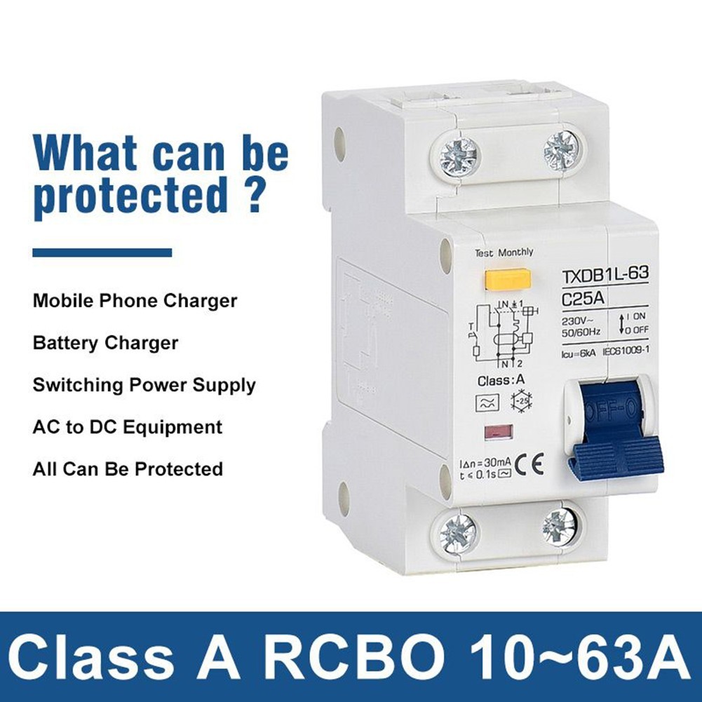 SWTDRMMCB RCCB สําหรับ RCD Type A/AC RCBO DPNL Residual Current Circuit Breaker
