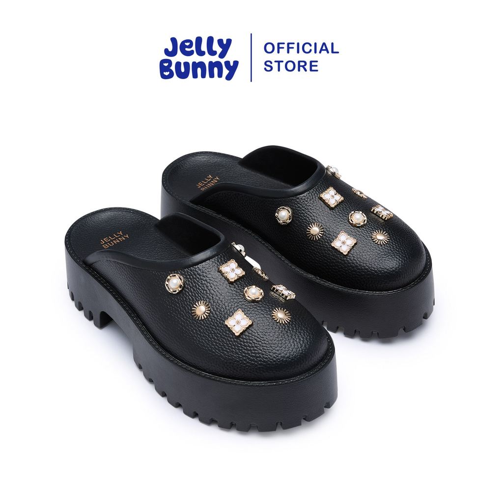 JELLY BUNNY รองเท้าแตะแพลตฟอร์ม CLARA ADHARA PLAIN รุ่น B26FSWA139 BLACK