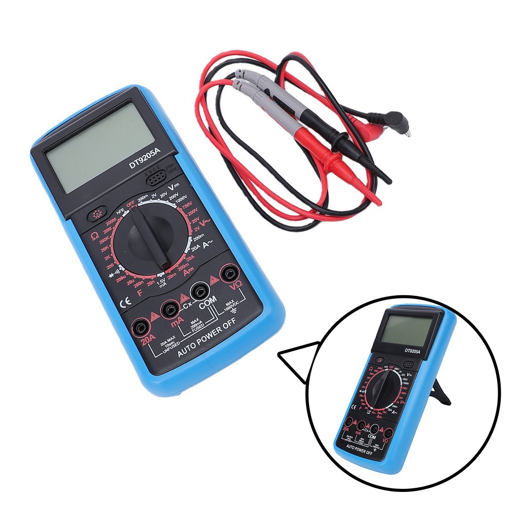 HU DT9205A มัลติมิเตอร์แบบดิจิตอลมัลติฟังก์ชั่นสําหรับใช้ในบ้านและซ่อมไฟฟ้า