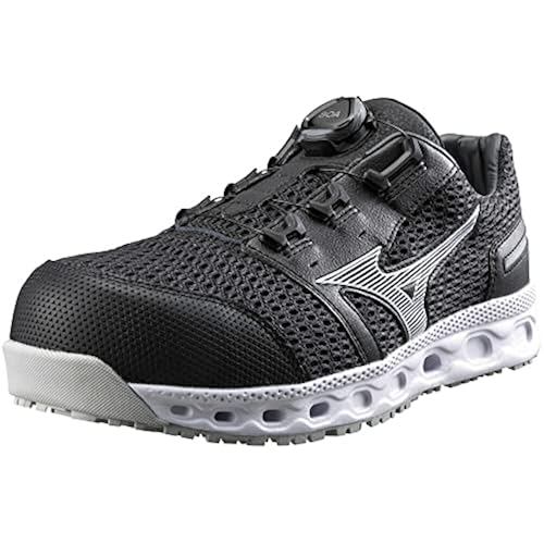MIZUNO safety shoes work Almighty VH51L BOA F1GA2306 09: Black Silver 26.5cm