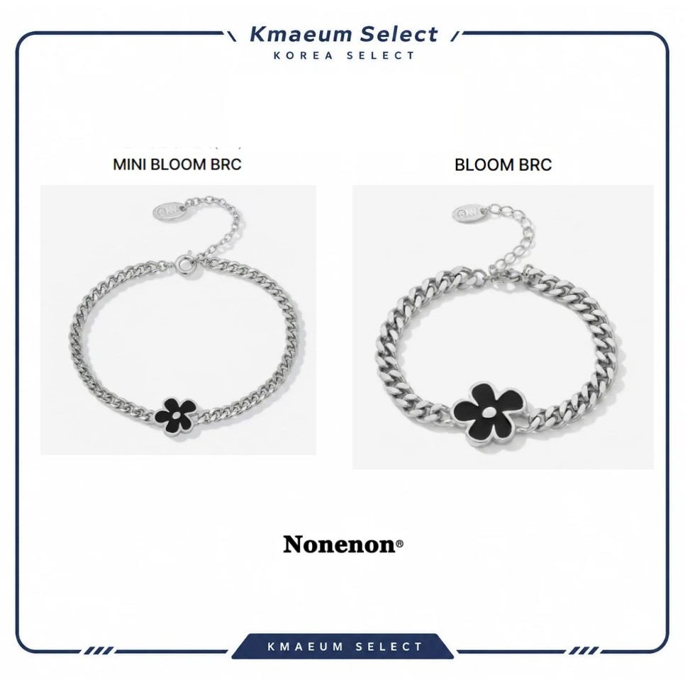 NONENON Bloom Bracelet Mini Regular Flower Silver Gold SML