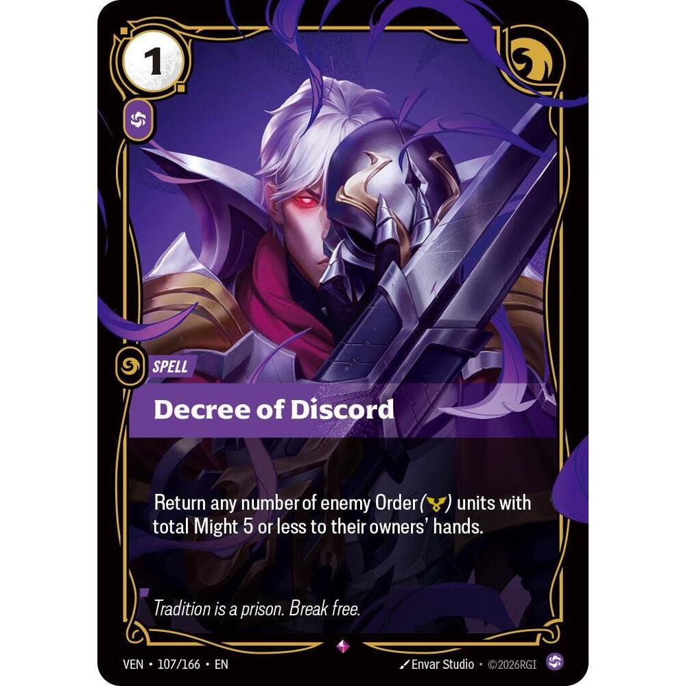 Riftbound Vendetta PURPLE Decree of Discord 107/166