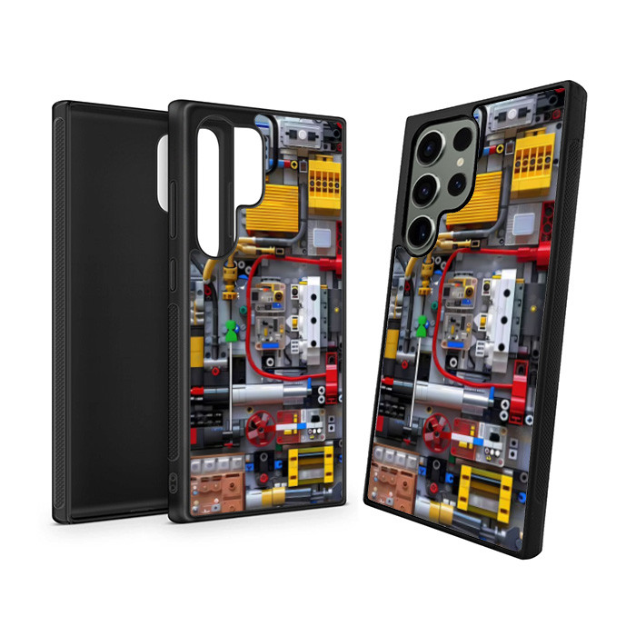 เคสไฮบริด Galaxy S26 S25 S24 S23 S22 S21 Plus Ultra FE Edge 5G Tech Machine Blueprint DC226